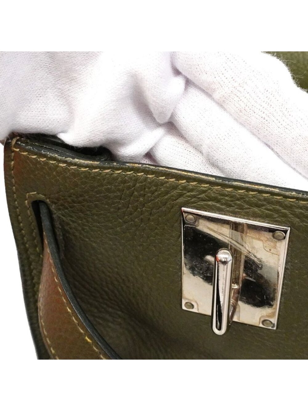 Hermes Shoulder Bag Jypsiere 34 Taurillon Clemence Canopi Silver - Picture 7 of 15